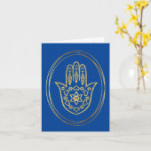 Golden Hamsa Chrismukkah Card Karte (Gelbe Blume)