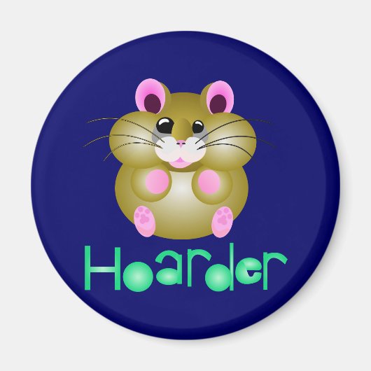 Golden Hamster - "Hoarder" Magnet (Vorne)