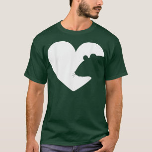 Golden Hamster Silhouette im Herzen Liebe für Fans T-Shirt