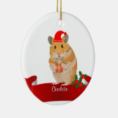 Golden Hamster Weihnachten Keramik Ornament (Rechts)
