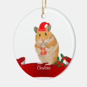 Golden Hamster Weihnachten Keramik Ornament (Links)