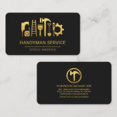 Golden Handyman Construction Tools Visitenkarte (Vorne/Hinten)