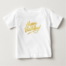 Golden Happy Birthday Typografie