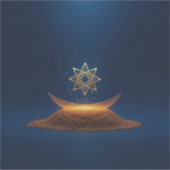 Golden Harmony – Shree Yantra’s Divine Resonance Aufkleber (Vorderseite)