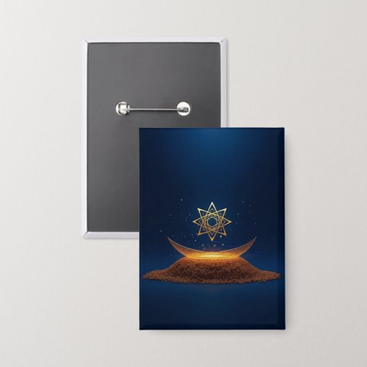 Golden Harmony – Shree Yantra’s Divine Resonance Button (Vorderseite/Rückseite)