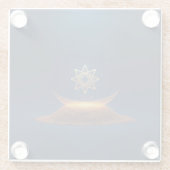 Golden Harmony – Shree Yantra’s Divine Resonance Glasuntersetzer (Rückseite)