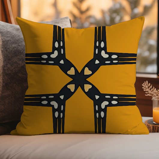 Golden Harmony Throw Cushion Kissen