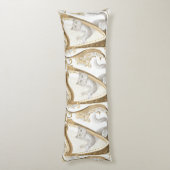 Golden Harp Cat Body Pillow – Elegant Fantasy Seitenschläferkissen (Rückseite (Vertikal))