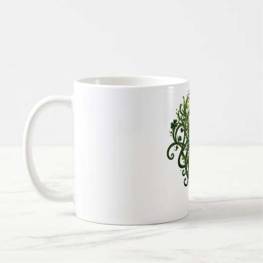 Golden Harp Green Kleeblatts St. Patrick's Day Kaffeetasse (Links)