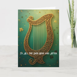Golden Harp Irish Toast St. Patrick's Day Feiertagskarte