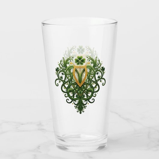 Golden Harp und Green Shamrocksf Glas (Rückseite)