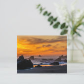 Golden Harris Beach Sunset - Oregon Postkarte (Stehend Vorderseite)