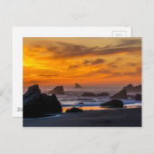 Golden Harris Beach Sunset - Oregon Postkarte (Vorne/Hinten)