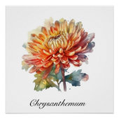 Golden Harvest Chrysanthemum, Brauch Poster (Vorderseite)