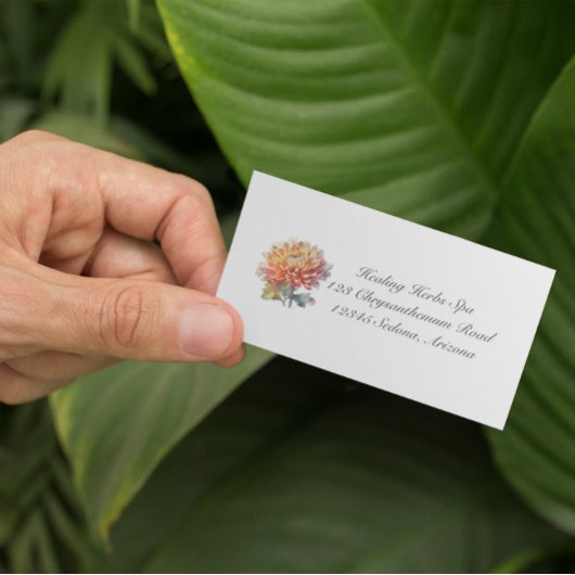 Golden Harvest Chrysanthemum, Brauch Visitenkarte