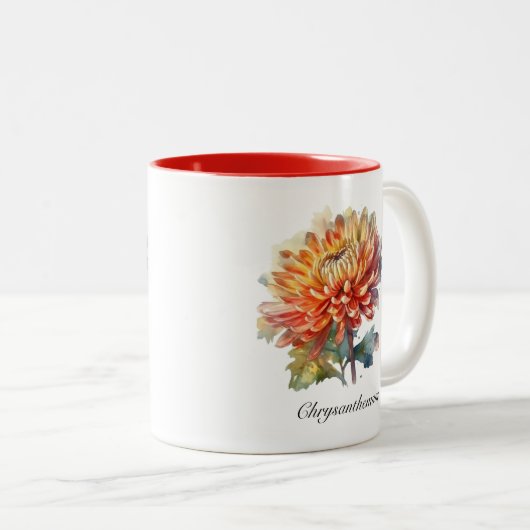 Golden Harvest Chrysanthemum, Brauch Zweifarbige Tasse (VorderseiteRechts)