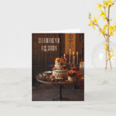 Golden Harvest Elegante Erntedank Karte (Gelbe Blume)