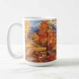 Golden Harvest Embrace Herbstwärme Blätter Kaffeetasse