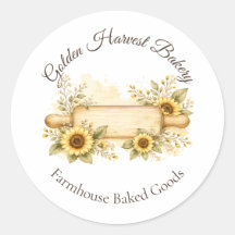Golden Harvest Farmhouse Bäckerei-Aufkleber