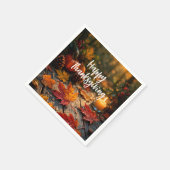 Golden Harvest Glow – Thanksgiving Greeting Serviette (Ecke)