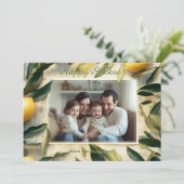 Golden Harvest Sukkot Grußkarte Einladung (Stehend Vorderseite)