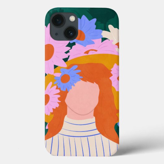 Golden Hat & Wildblumen Case-Mate iPhone Hülle (Rückseite)