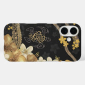 Golden Hawaiian Hibiskus & Tapa Fusion Phone Case (Rückseite (Horizontal))