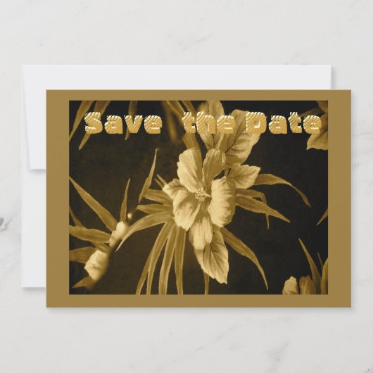 Golden Hawaiian Tropical Save The Date (Vorderseite)