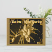 Golden Hawaiian Tropical Save The Date (Stehend Vorderseite)