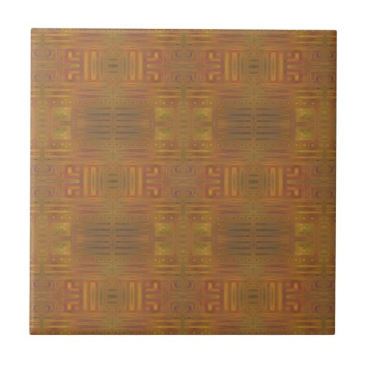Golden Haze Abstrakt Tile Fliese (Vorderseite)
