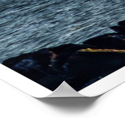 Golden Haze Over Alcatraz Poster (Ecke)