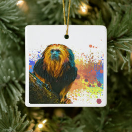 Golden Headed Lion Tamarin Keramikornament