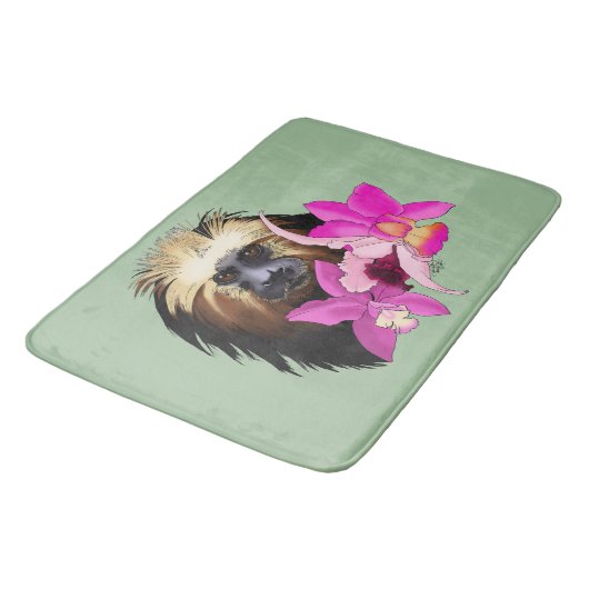 Golden-Headed Löwe Tamarin Monkey Badematte (Schrägansicht)