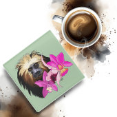 Golden-Headed Löwe Tamarin Monkey Glasuntersetzer