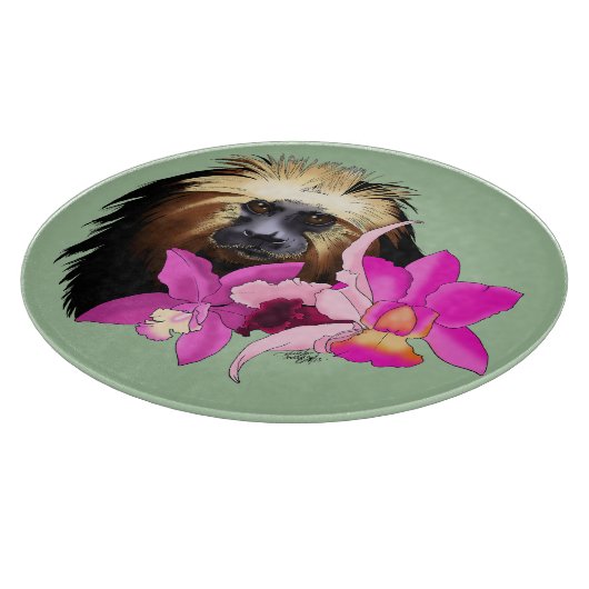 Golden-Headed Löwe Tamarin Monkey Schneidebrett (Ecke)