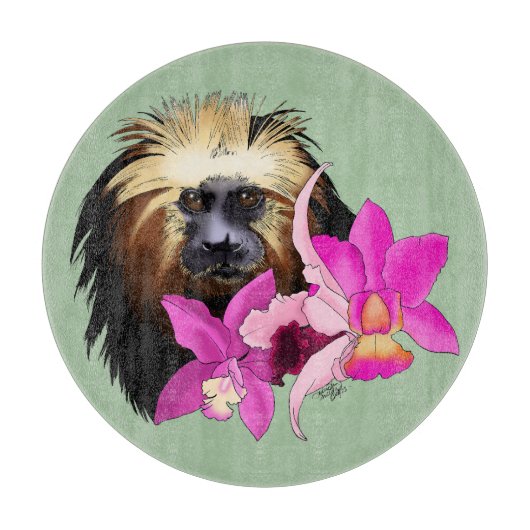 Golden-Headed Löwe Tamarin Monkey Schneidebrett (Vorderseite)