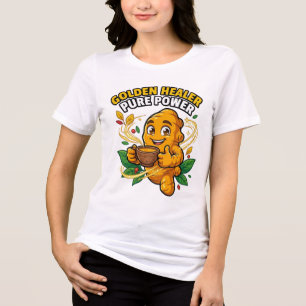 Golden Healer Pure Power Kurkuma-Wurzel-Grafik-T-S Tri-Blend Shirt