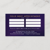 Golden Healing Hands Energy Spiral auf Violett Visitenkarte (Rückseite)