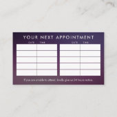 Golden Healing Hands Energy Spiral Ernennung Visitenkarte (Rückseite)