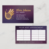 Golden Healing Hands Energy Spiral Ernennung Visitenkarte (Vorne/Hinten)