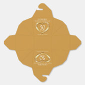 Golden heart 50th wedding anniversary custom names geschenkschachtel (Ungeklappt)