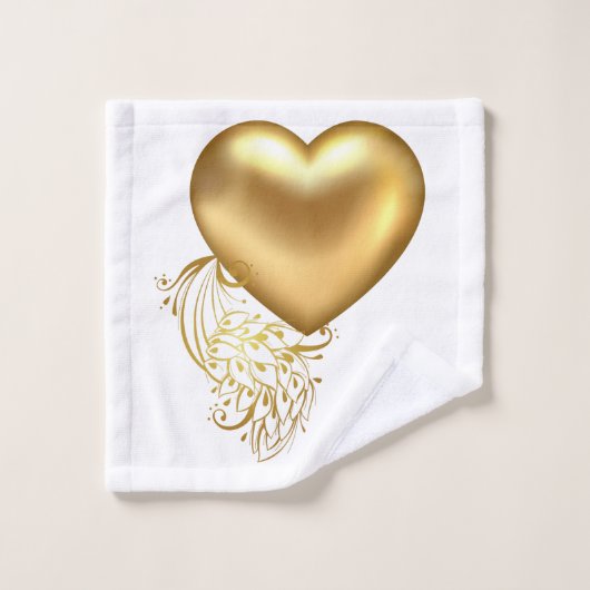 Golden Heart Bath Handtuch Set (Waschlappen)