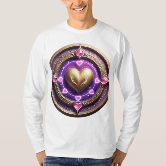 Golden Heart Mandala T-Shirt (Vorderseite)