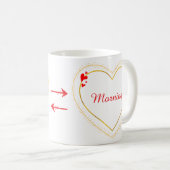 Golden Heart Minimalist Custom Coffee Mug Kaffeetasse (VorderseiteRechts)