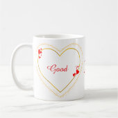 Golden Heart Minimalist Custom Coffee Mug Kaffeetasse (Links)
