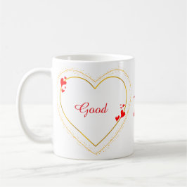 Golden Heart Minimalist Custom Coffee Mug Kaffeetasse