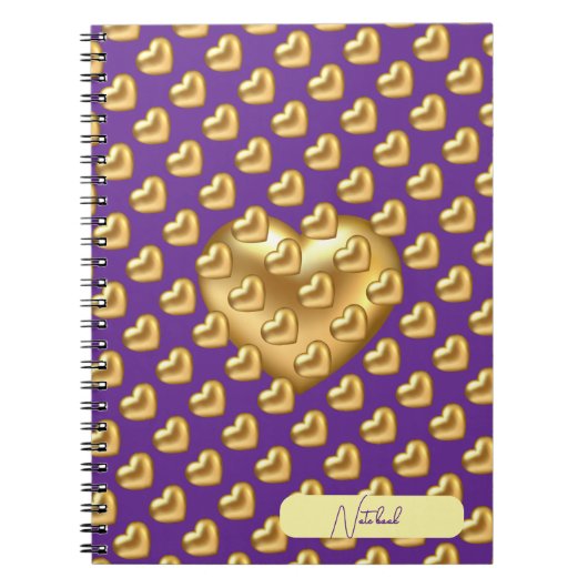 Golden Heart Notebook Notizblock (Vorderseite)