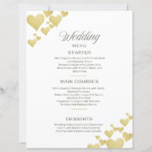 Golden Heartbeat Wedding Menu (Vorderseite)
