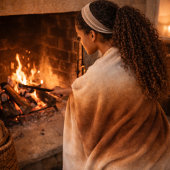 Golden Hearth Fade Fleece Blanket