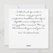 Golden Hearth & Holiday Grace Feiertagskarte (Rückseite)